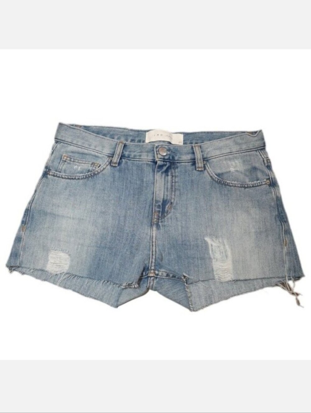 Iro Cutoff Denim Shorts Womens Size 27 Blue Distressed Nalyn Boyfriend
